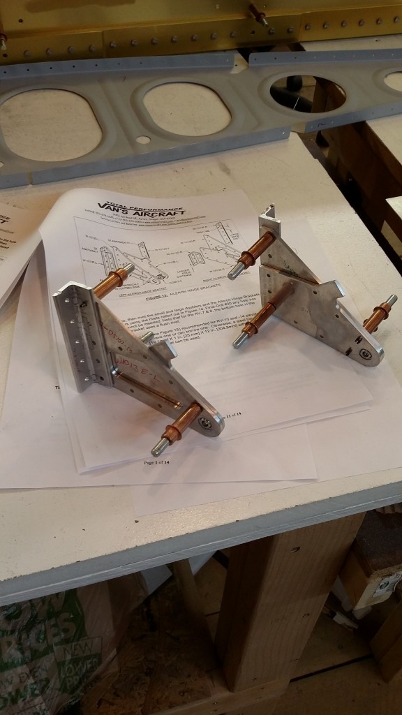 Initial fit of Inboard Aileron Hinge Brackets